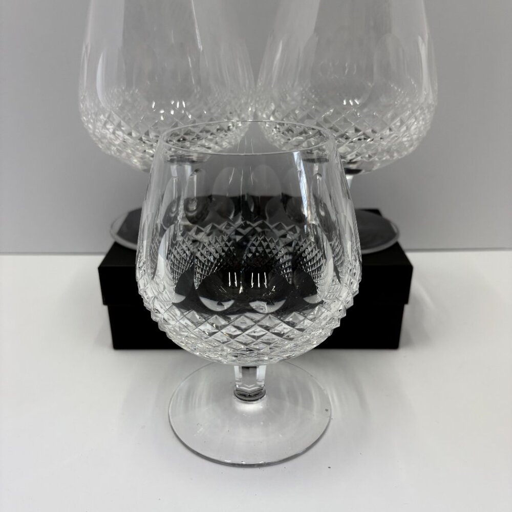 Set of 3 Vintage Waterford Crystal Colleen Short Stem Brandy Snifter 5 1/4"